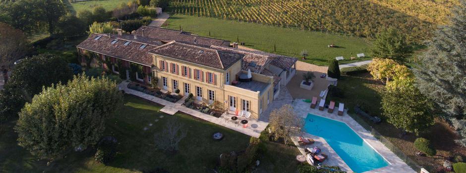 Chateau de Palanquey vue Aerienne